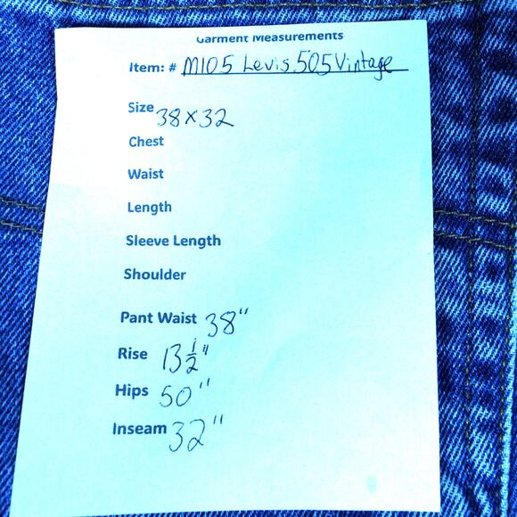 VTG 1999 Men's Levi's Denim Jeans 38x32 Straight Leg Regular Fit 100% Cotton Y2K - Picture 14 of 14